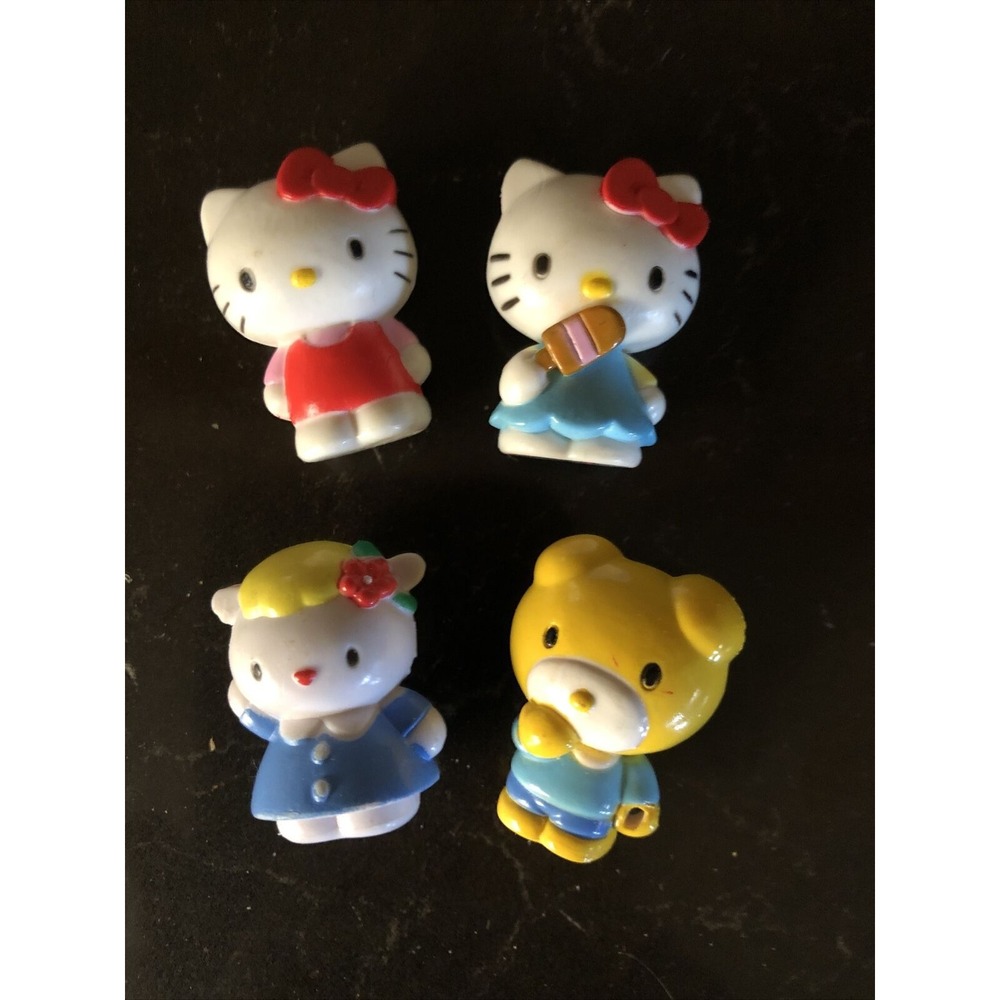4 Mini Hello kitty Anime action figure collection PVC Toy Cake‎ top